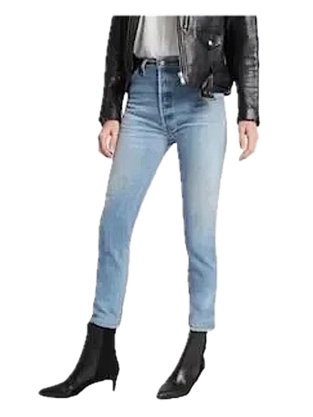 RE/DONE Levi's High Rise Ankle Crop Jeans Indigo Women's 25 NWT $395